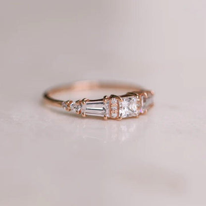 WHITE ART DECO RING - Mim Diamond