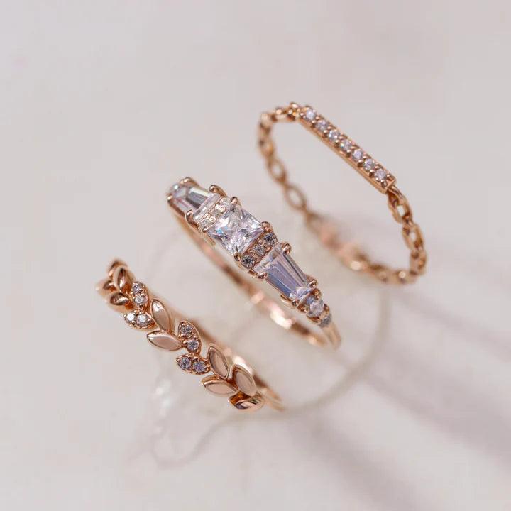 WHITE ART DECO RING - Mim Diamond