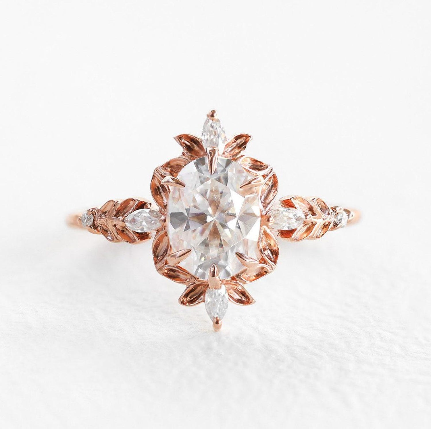 Vintage Tasarım Pırlanta Yüzük - Lotus3