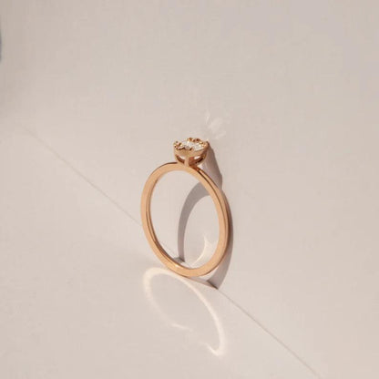 0.14 Karat Baget Pırlanta Yüzük - Yukel - Mim Diamond
