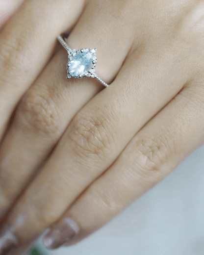 Vintage Akuamarin Pırlanta Yüzük - Achird