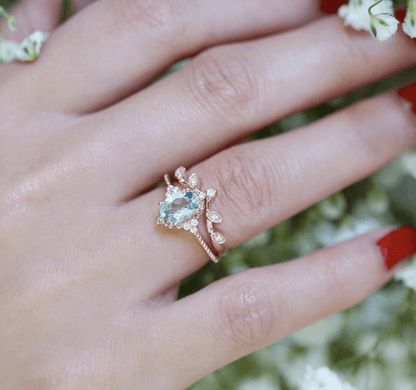 Vintage Akuamarin Pırlanta Yüzük - Achird