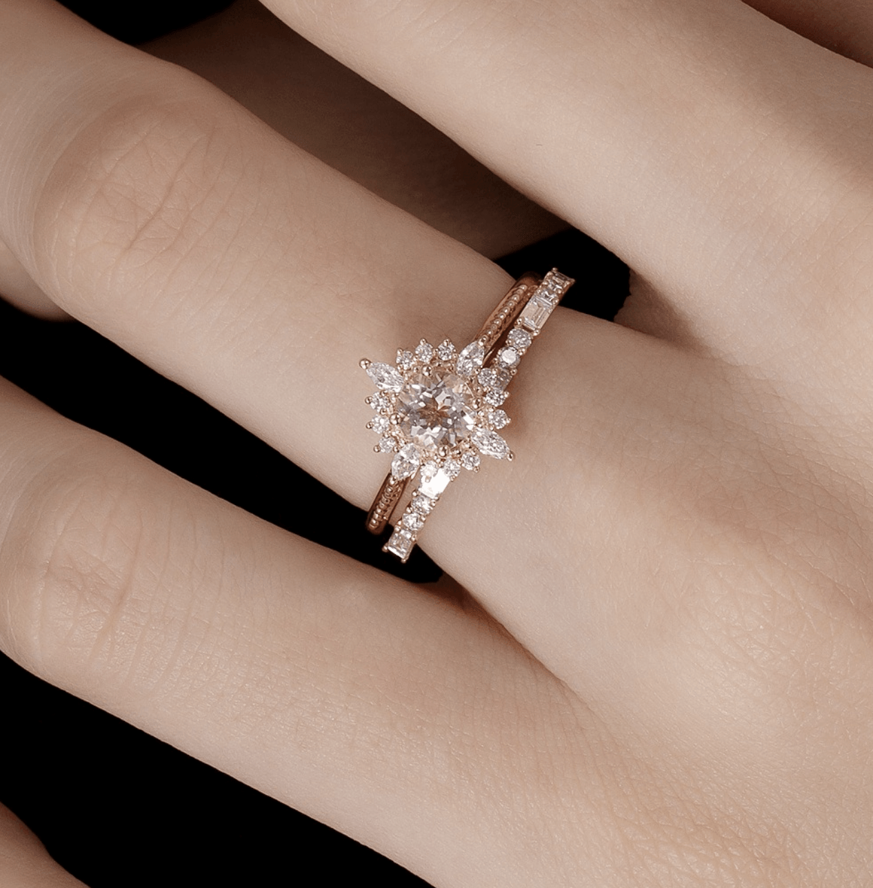 Vintage Art Deco Akuamarin Yüzük - Albali