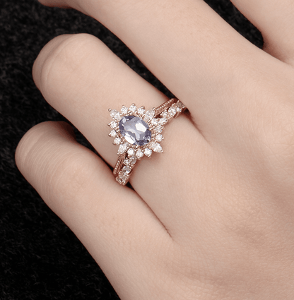 Vintage Art Deco Oval Alexandrite Yüzük - Acubens