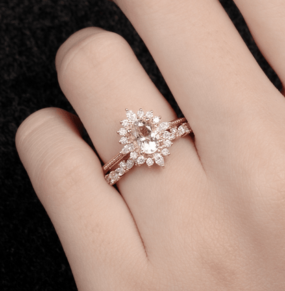 Vintage Art Deco Oval Safir Yüzük - Alaraph