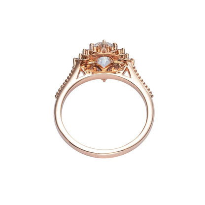 Vintage Art Deco Oval Zümrüt Yüzük - Acrab