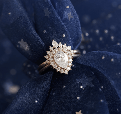 Vintage Damla Mozanit Işık Halkası Yüzük - Merope