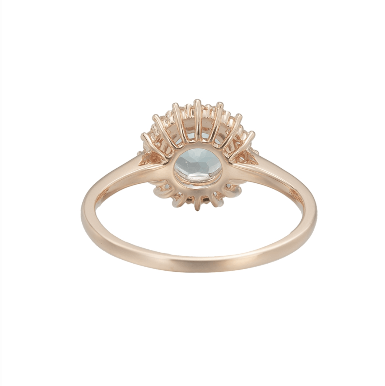 Vintage Işık Halkası Akuamarin Evlilik Teklifi Yüzüğü - Arrakis