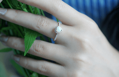 Kalp Opal Yüzük - Atik