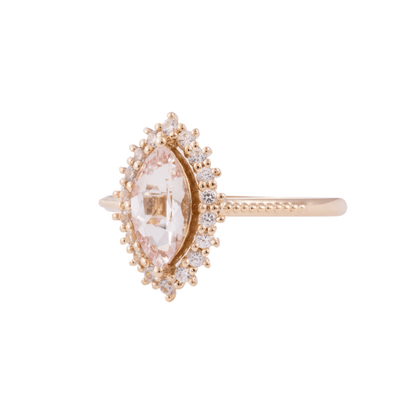 Vintage Markiz Morganit Işık Halkası Yüzük - Becrux