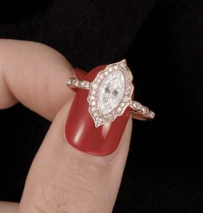 Vintage Markiz Mozanit Yüzük - Sulafat