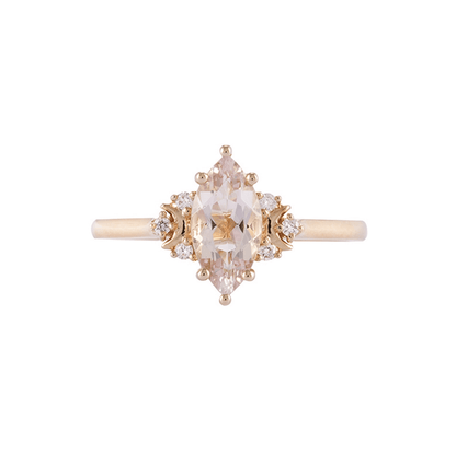 Vintage Morganit Hilal Yüzük - Alrischa