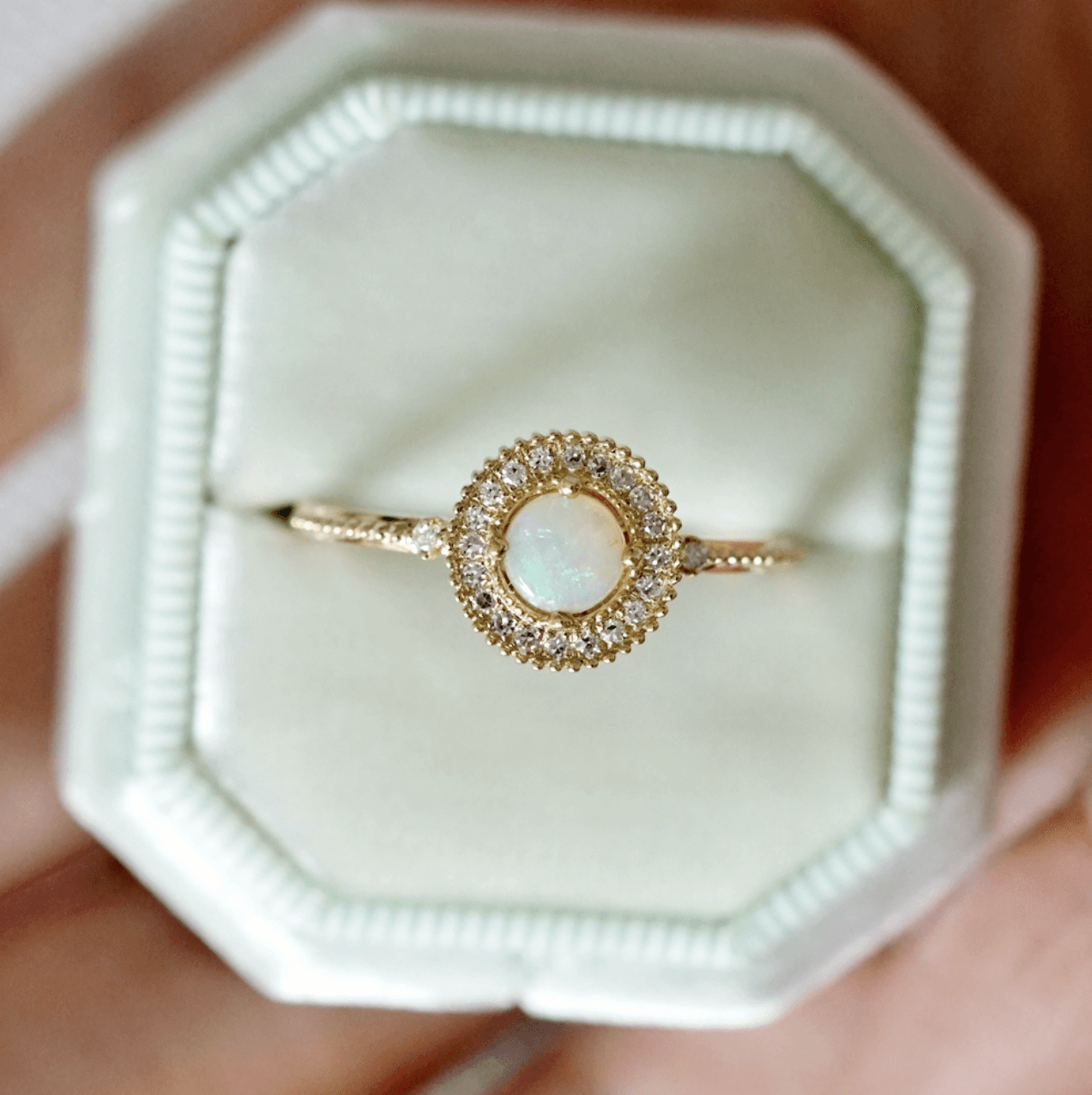 Vintage Opal Işık Halkası Yüzük - Algenib