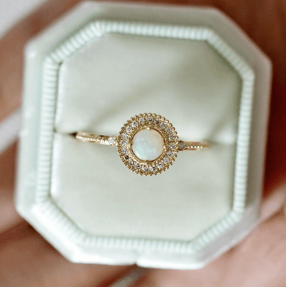 Vintage Opal Işık Halkası Yüzük - Algenib