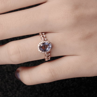 Vintage Oval Alexandrite Işık Halkası Yüzük - Etamin