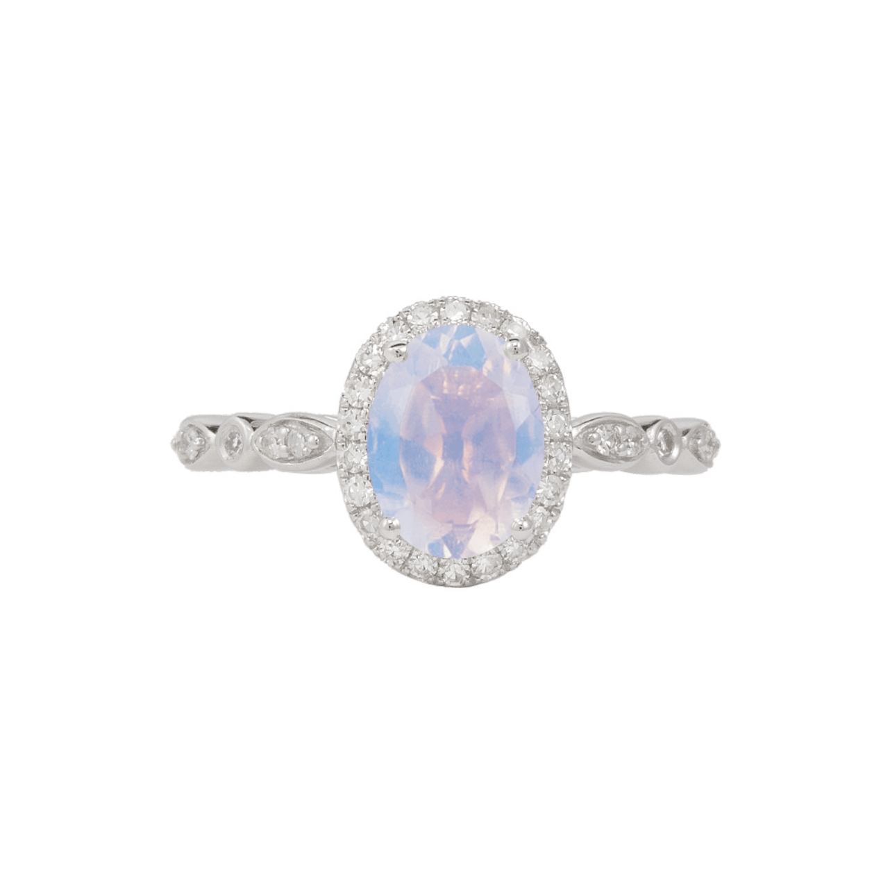 Vintage Oval Aytaşı Işık Halkası Yüzük - Haldus