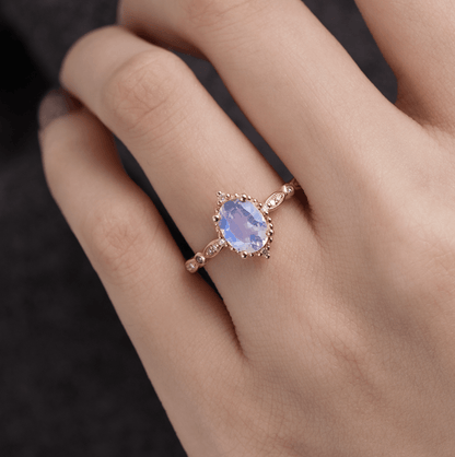 Vintage Oval Aytaşı Yüzük - Terebellum