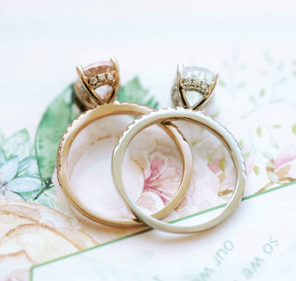 Vintage Oval Morganit Evlilik Teklifi Yüzüğü - Hamal