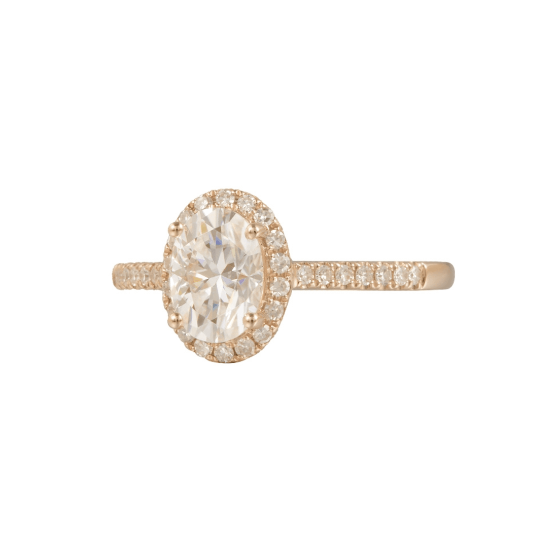 Vintage Oval Mozanit Işık Halkası Yüzük - Matar