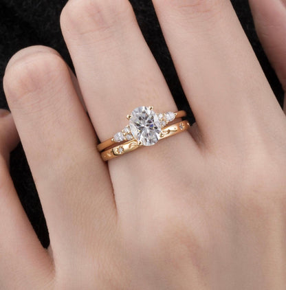 Vintage Oval Mozanit Pırlanta Yüzük - Hadar