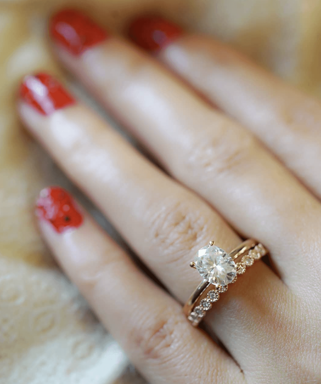 Vintage Oval Mozanit Yüzük - Atria