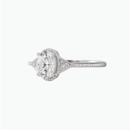 Vintage Oval Mozanit Yüzük - Mebsuta