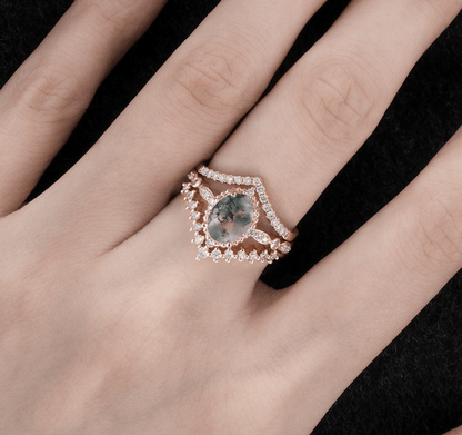 Vintage Pırlanta Alyans Tamamlayıcı Yüzük - Tulip 