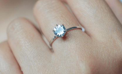 Vintage Tektaş Akuamarin Yüzük - Nihal