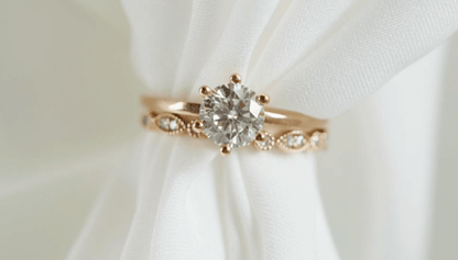 Vintage Tektaş Mozanit Evlilik Teklifi Yüzüğü - Nusakan