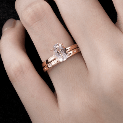 Vintage Tektaş Oval Morganit Yüzük - Propus