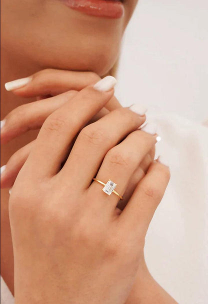 Baget Tektaş Yüzük - Mim Diamond