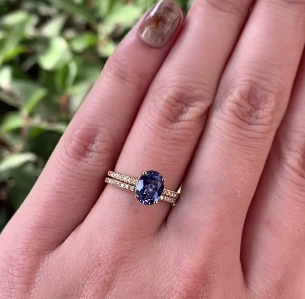 Vintage Oval Safir Yüzük - Scheat