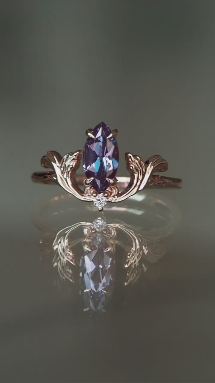 Vintage Markiz Alexandrite Yüzük - Ayzen