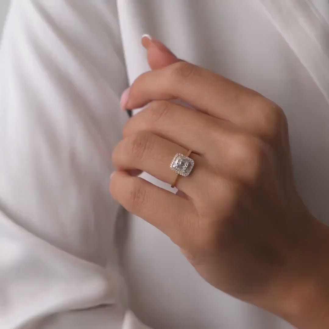 0.55 Carat Baguette Diamond Ring - Anux