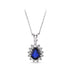 Feniks Pırlantalı Safir Kolye - Mim Diamond