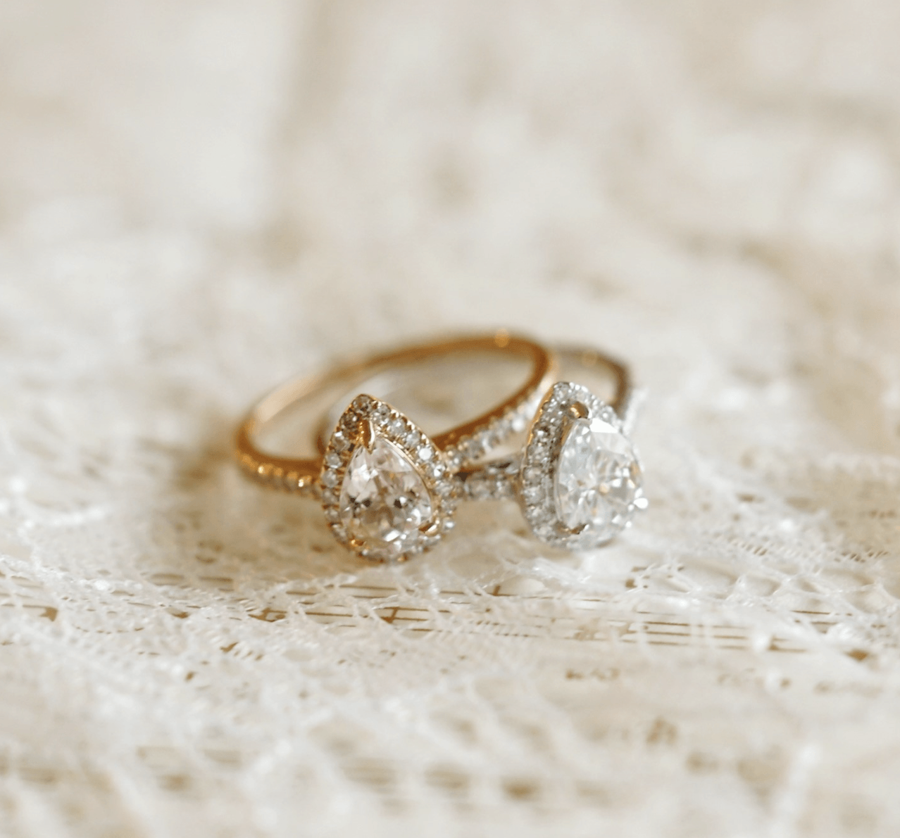 Vintage Damla Mozanit Evlilik Teklifi Yüzüğü - Merga