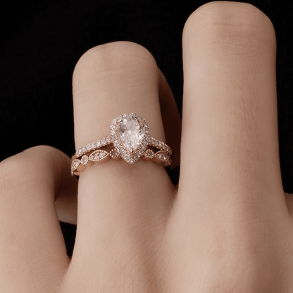 Vintage Damla Mozanit Evlilik Teklifi Yüzüğü - Merga