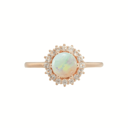 Vintage Opal Işık Halkası Evlilik Teklifi Yüzüğü - Alfirk