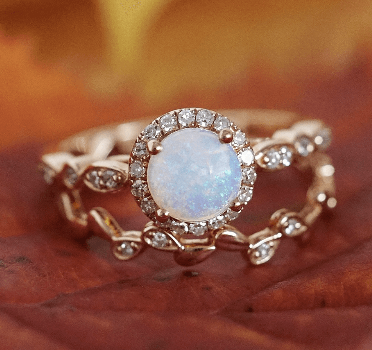 Vintage Opal Işık Halkası Yüzük - Sasin