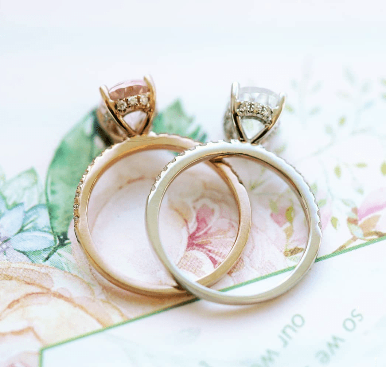 Vintage Oval Morganit Evlilik Teklifi Yüzüğü - Hamal