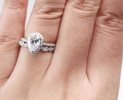 Vintage Moissanite Marriage Proposal Ring - Merga