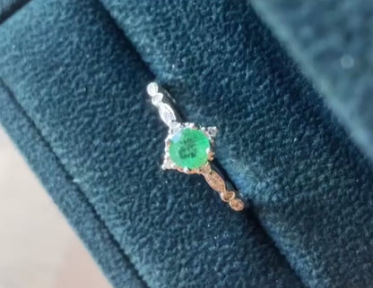 Vintage Emerald Marriage Proposal Ring -Toliman